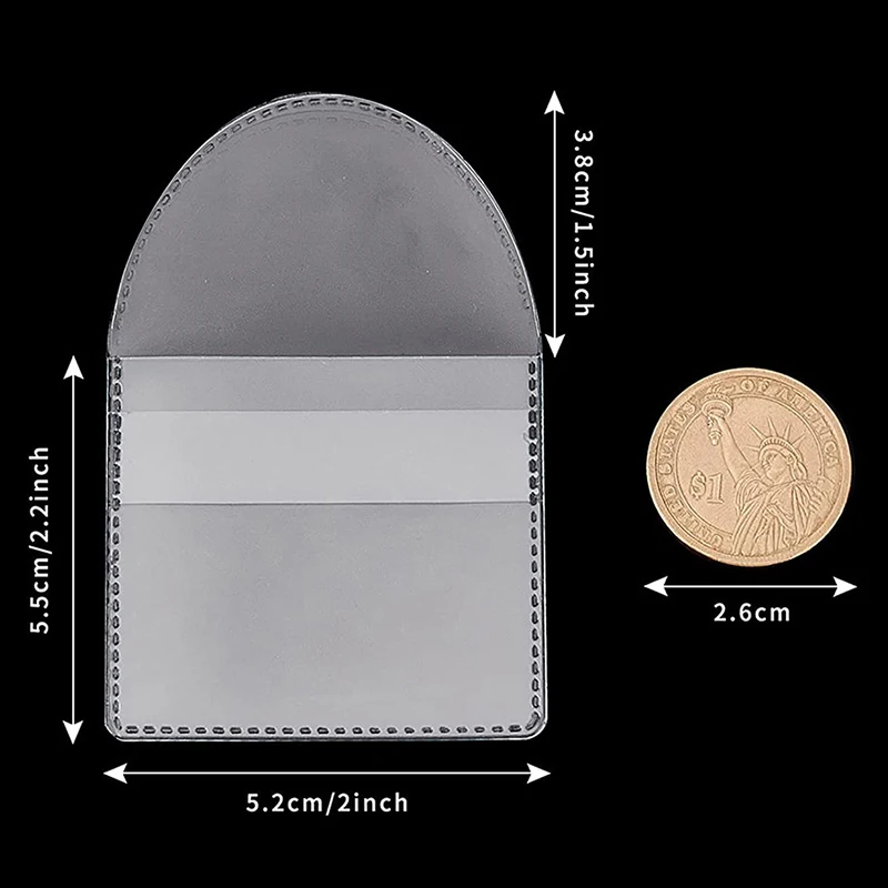 20Pcs/Lot Single Pocket Coin Sleeves Collector Individual Clear Plastic Sleeves Holder Small Coin Plastic Holder
