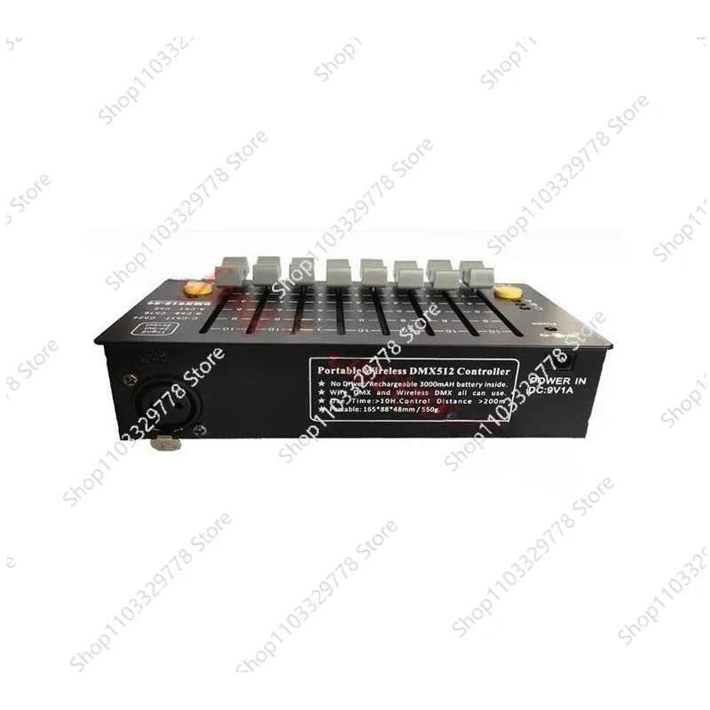 DMX512 decoder controller，8 way 24 channels mini DMX512 light console, with rechargeable battery