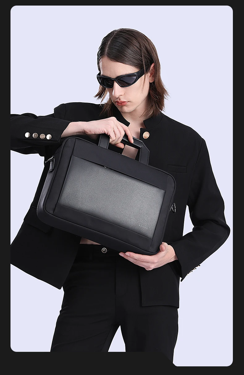 Bange Briefcase for Men Laptop Bag Retro Travel Messenger Man Bags 15.6 in High Capacity Computer Shoulder Bag Male Briefcase