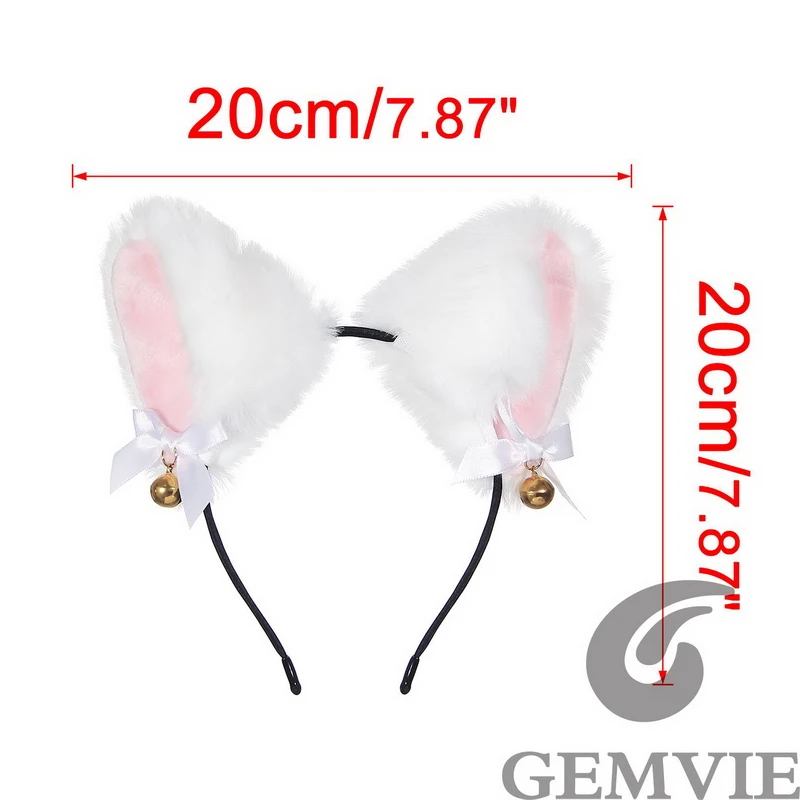 Cerceau d'oreille de chat en peluche pour filles, noir, blanc, bandeau doux pour femmes, bandeau de sauna, cosplay de fête, accessoires pour cheveux, mode
