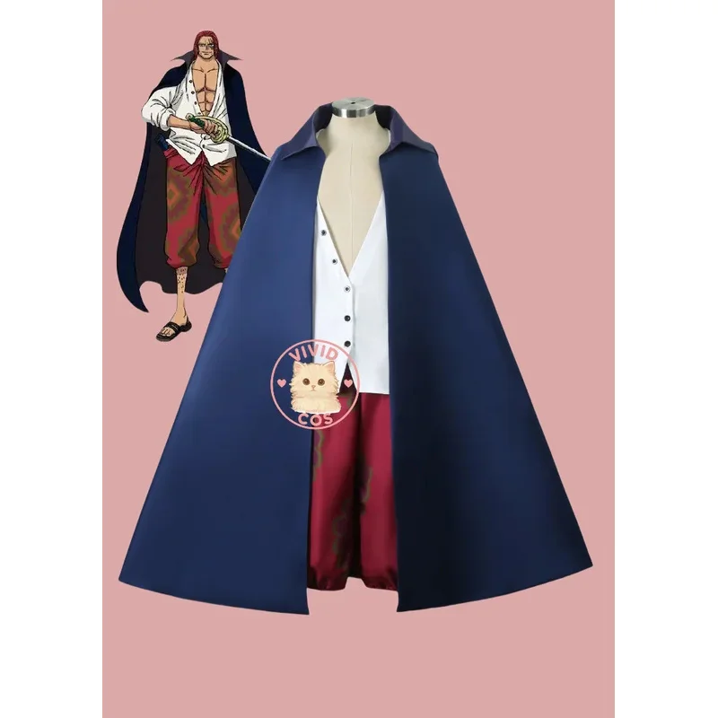 

Luffy Shanks Red Hair & Trafalgar Law Cosplay Shirts Full Set Men's Clothing A;2,C'4,H.