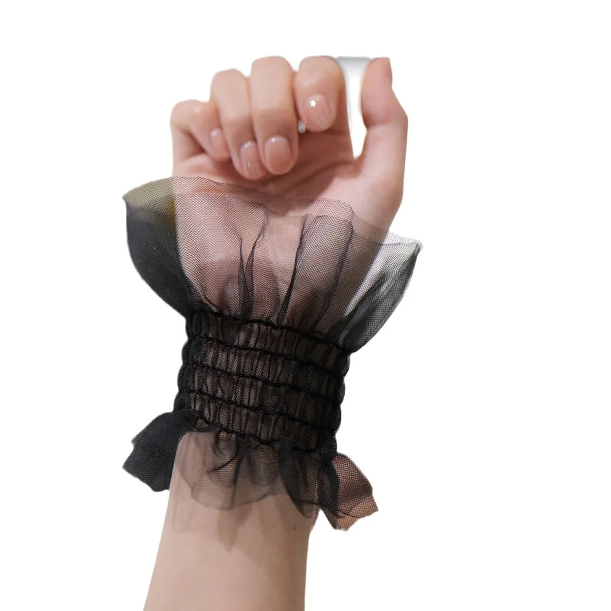 أكمام يدوية JK أكمام شبكية مزدوجة أكمام معصم مزخرفة بأكمام يد حلوة فائقة الجنية