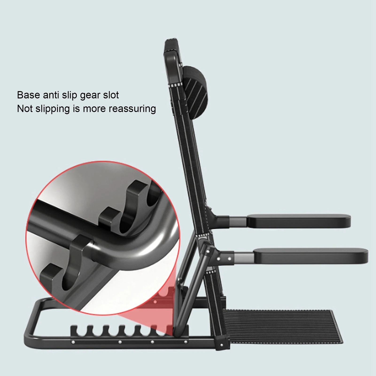 Lifting Bed Backrest Floor Chair with Head Pillow Folding Multifunctional 6 Gears Sit Up Backrest Floor Chair for Pregnant Women
