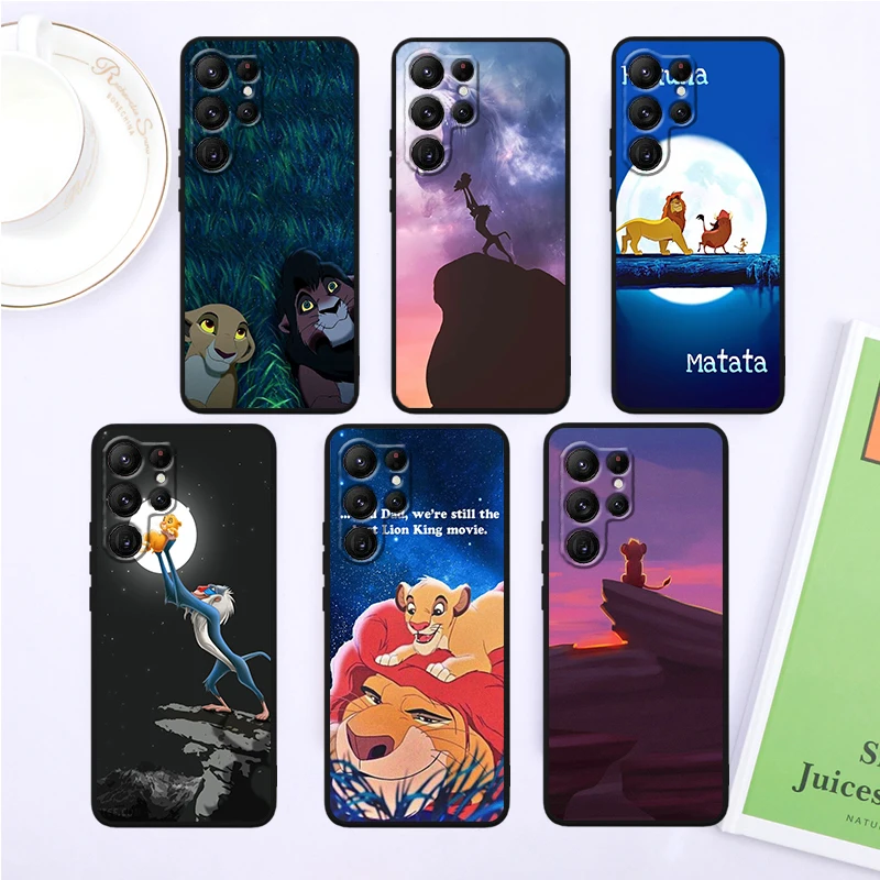 Matata Tiger Disney Cute For Samsung Galaxy S24 S23 S22 S21 S20 FE S10 S10E Plus Ultra Pro Lite 5G Black Funda Phone Case