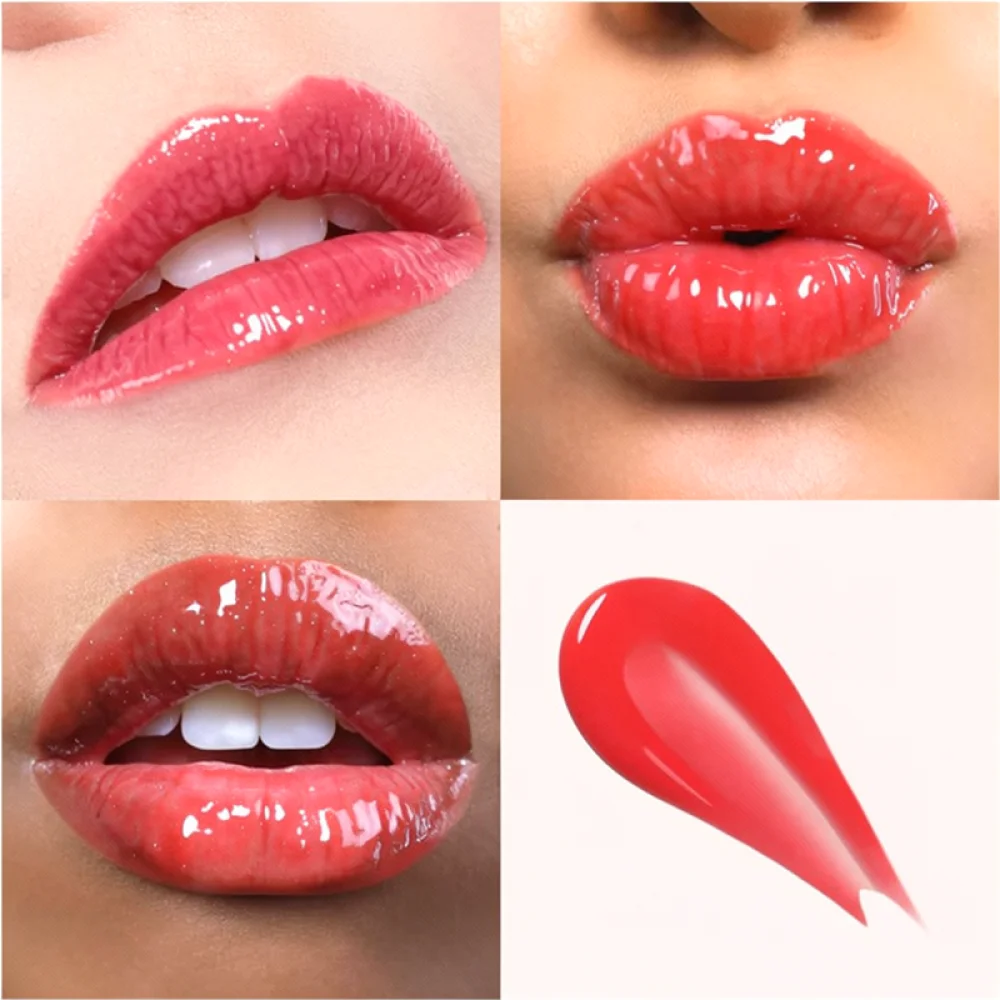 Hydrating Peptide Lip Gloss Butter Balm Tint Moisturizing Plumper Oil Liquid Lipstick Shiny Finish Makeup Beauty