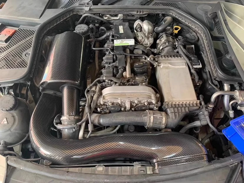 

Для Airspeed Mercedes-Benz C200 W205, модифицированный впускной сильфон из углеродного волокна, грибовидная головка с высоким расходом