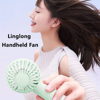 Mini Handheld Portable Fans USB Rechargeable Low Noise 1200mAh Air Cooler Three Speed Adjustable Outdoor Cooling Fans