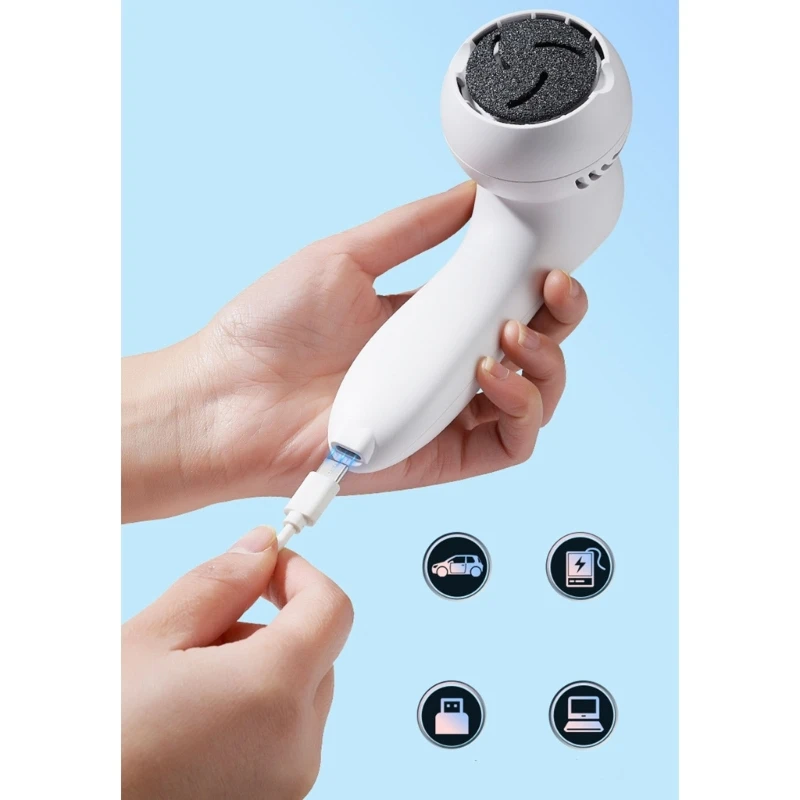 เครื่องกำจัดแคลลัสไฟฟ้าสำหรับเท้า ตะไบเท้าแบบชาร์จไฟได้ Hard Skin Remover Professional Pedicure Calluses Dead Skin