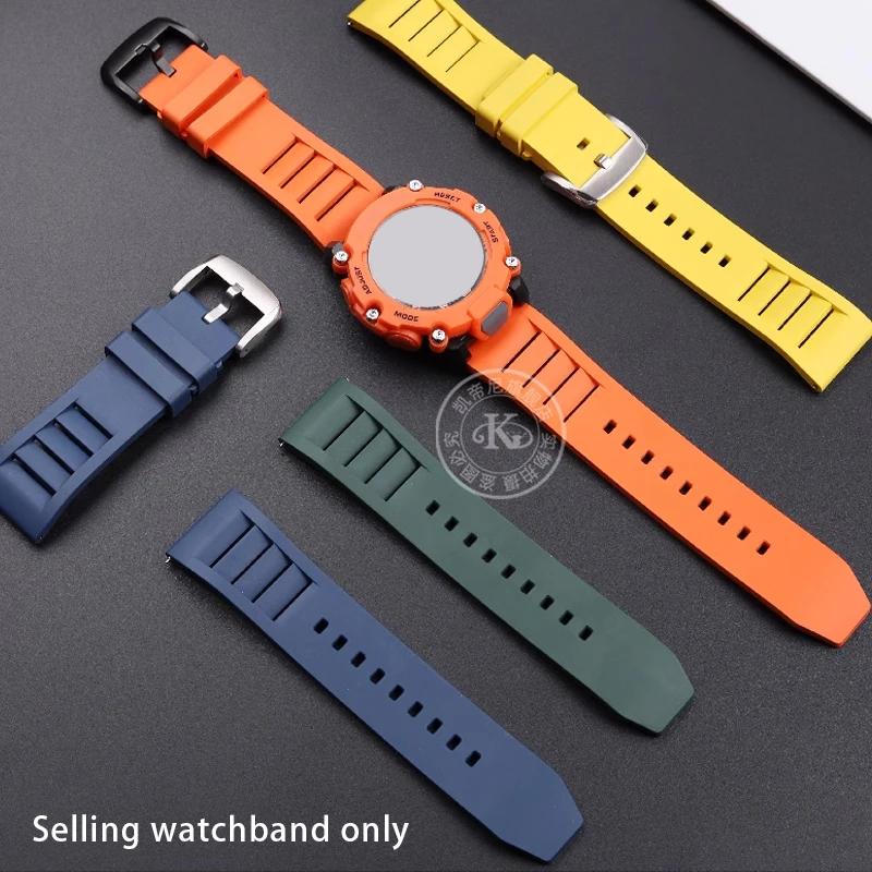 

For Casio GA-2000/2200/2300 Men's Watch Band PRG-600 Fuoro Rubber Watch Band 24mm Black /Orange /Blue/Green/ Yellow