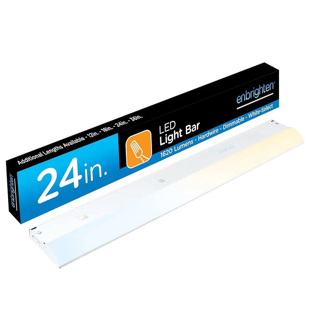 

24 H Hardwired Under Cabinet Lights, 1620 Lumens, Five White Settings From (2700K-6500K), Full Range Dimmable, Under Counter