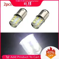 2pcs 12V White 1157 BAY15D Strobe Flash Blink 12 SMD 2835 1156 LED Silicone P21/5W Reverse Lights Brake Light Parking Lamp