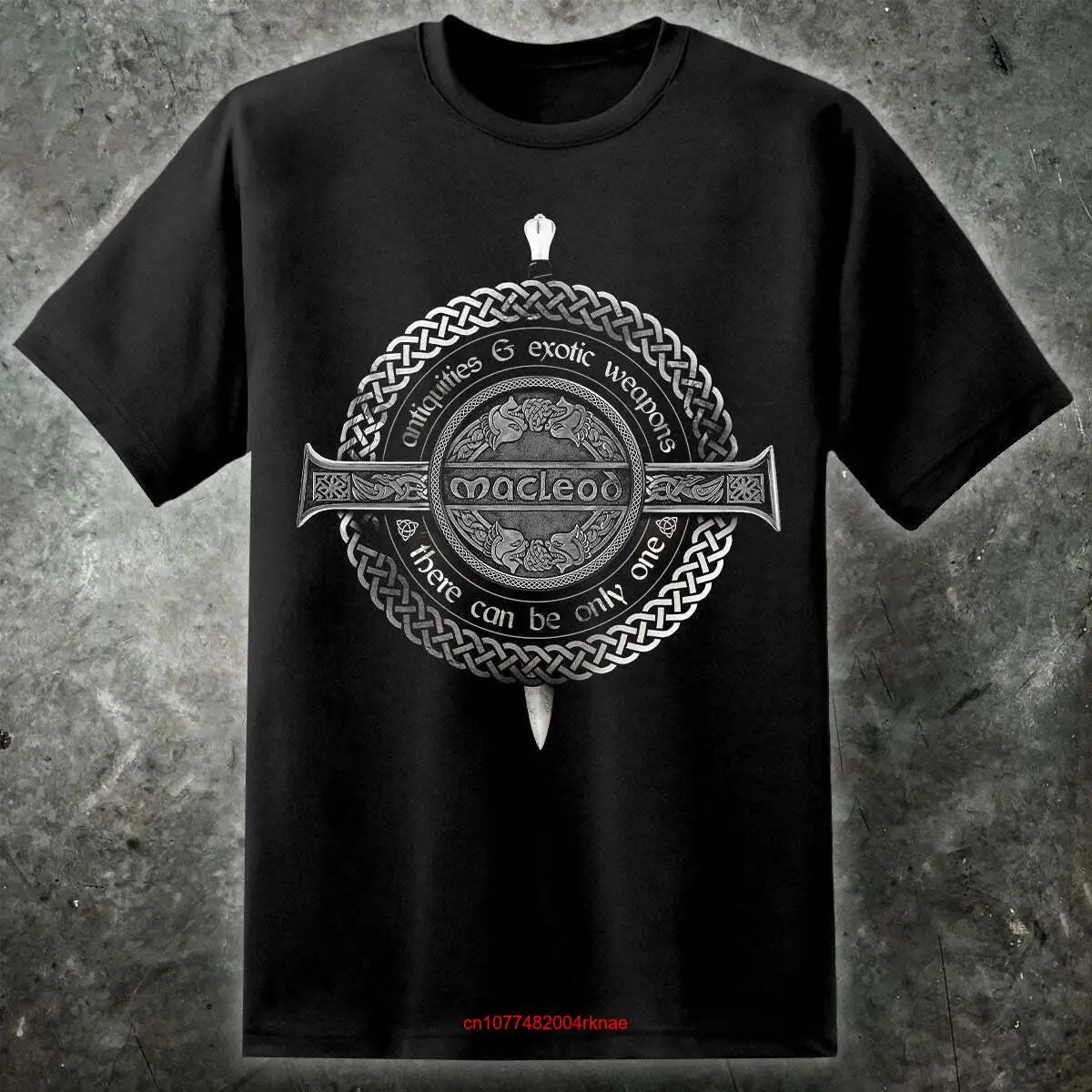 Мужская футболка с длинным или коротким рукавом, с принтом в виде шотландского меча
