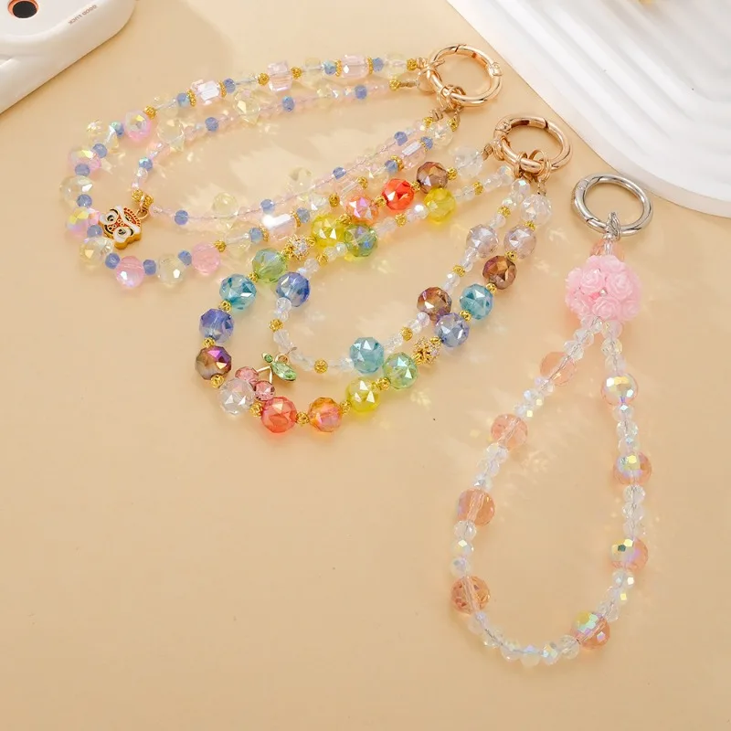 

Премиальный брелок для телефона и сумки с радужными бусинами, украшение для сумки