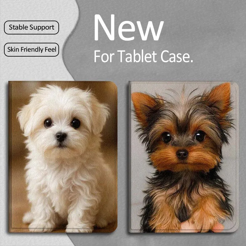 

Cartoon Cute Dog For Apple iPad Pro Air 13 2 7th 6th 2025 M2 M3 M4 M512.9 13 inch Foldable Tablet Case Gift