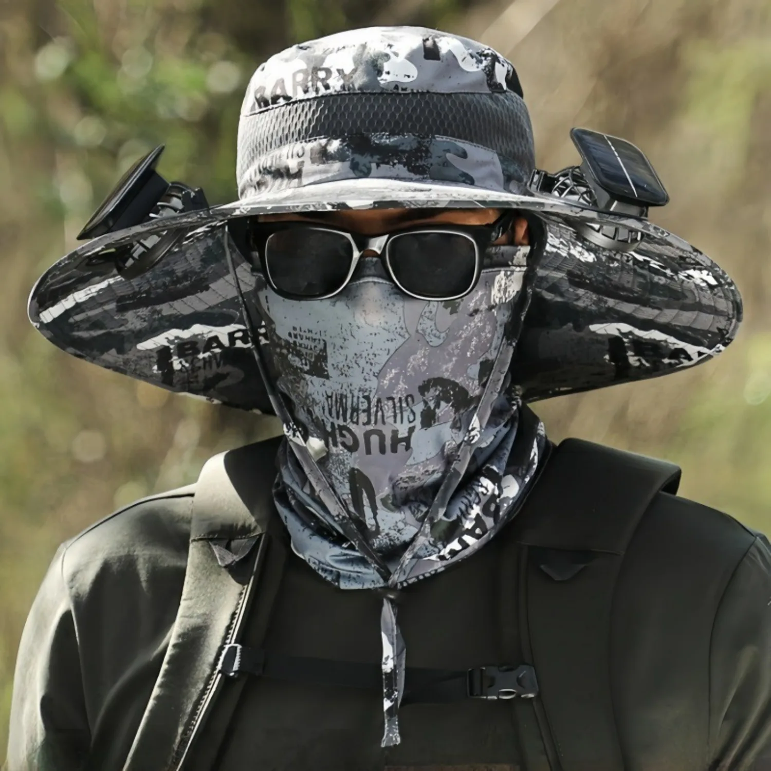 

Solar Fan Hat Outdoor Fishing Hat with Fan Built Waterproof Removable Outdoor Solar Fan Hats for Men Solar & USB Charging
