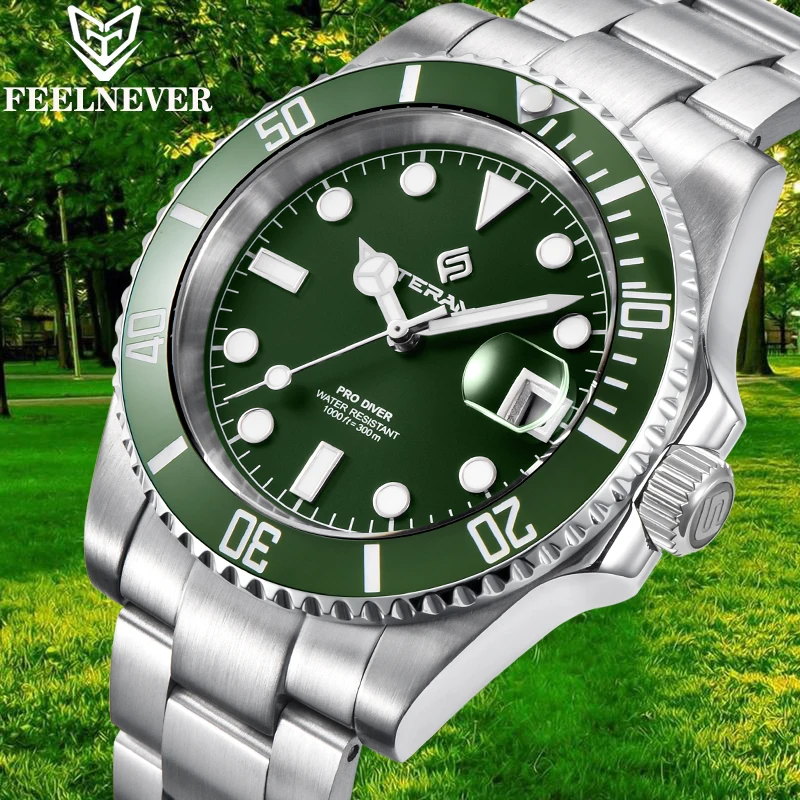 LIGE TERAMI Automatic Movement Japan NH35 Mechanical Watches for Men Luxury 30Bar Waterproof Luminous Casual Calendar Man Watch