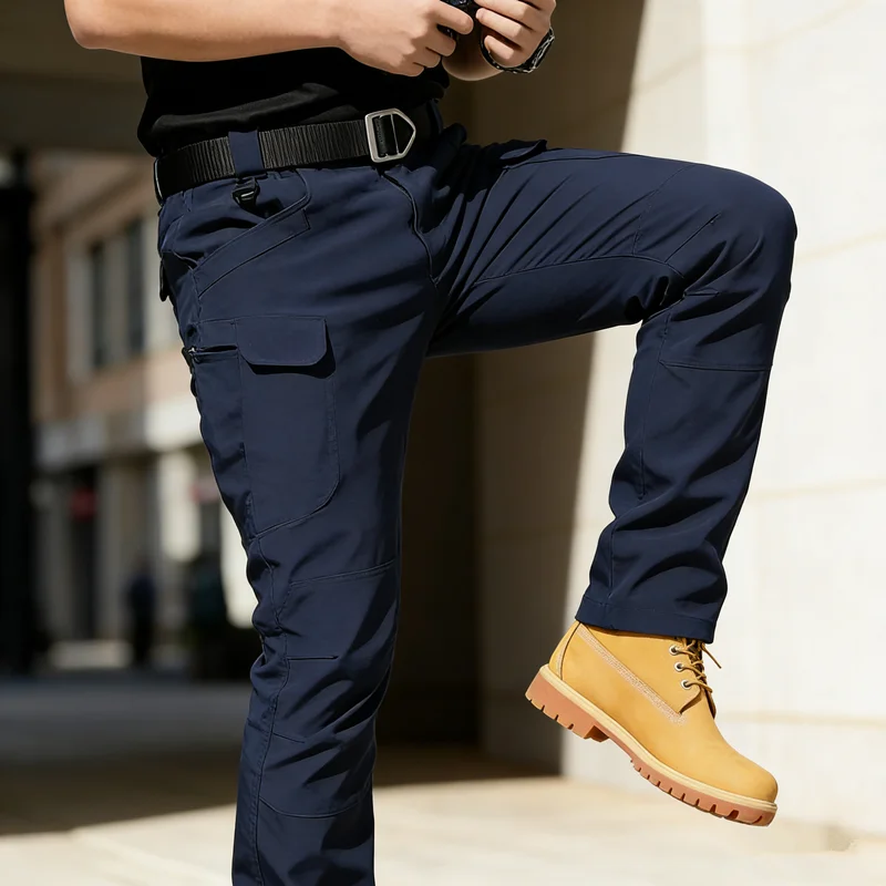 Elastic Soft Shell Tactical Pants IX7 IX9 Waterproof Outdoor Work Hiking Cargo Trousers Gift Belt
