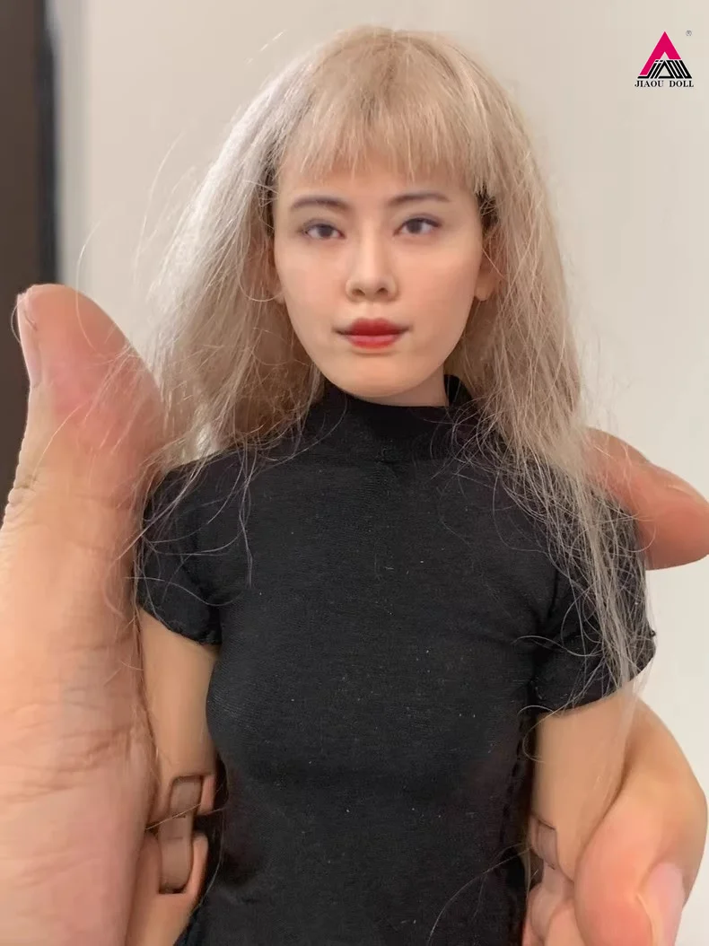 1/6 1/12 مقياس الممثلة الآسيوية جوي وونغ فتاة الجمال رئيس رسمت الراتنج نموذج ل 12 ''6'' أنثى الجندي عمل الشكل الجسم دمية