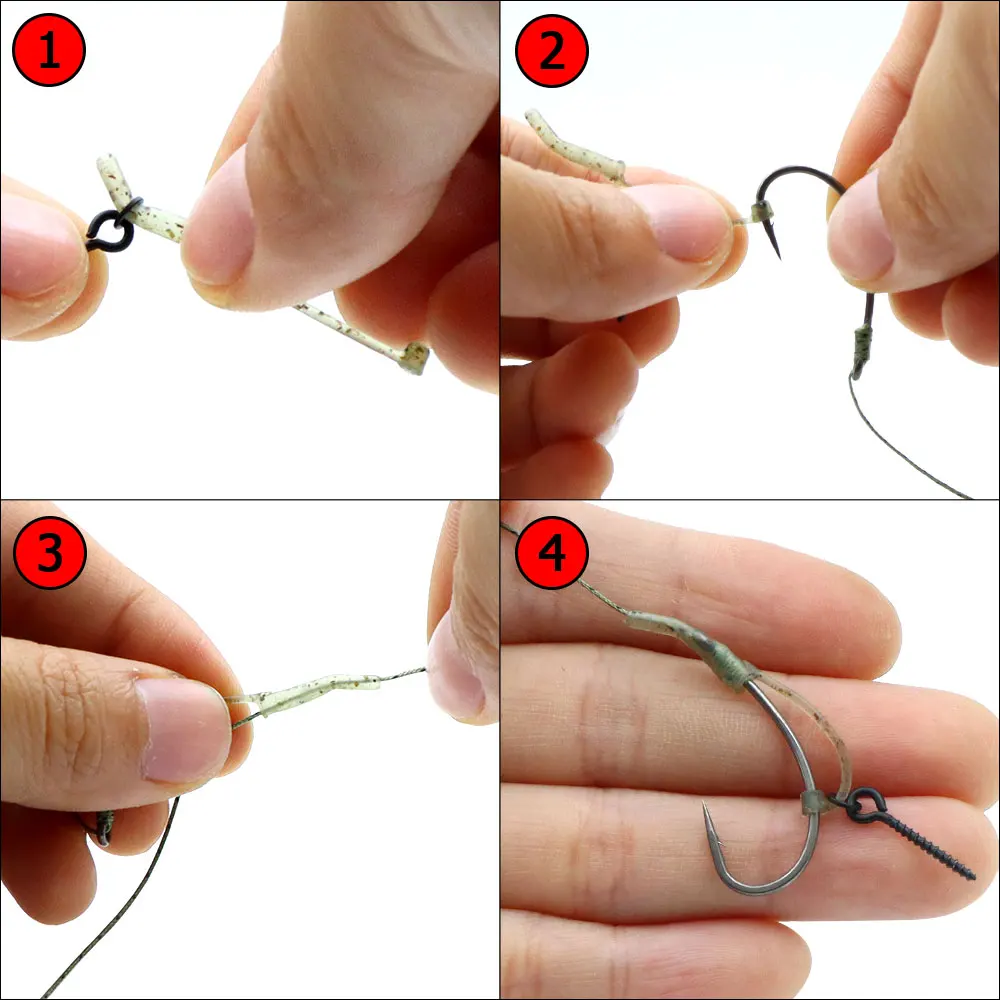 15 Stück Karpfenangelhaken-Linienausrichter D-Rig-Kickers für Method Feeder Fishing Hair Rig Zubehör Terminal Tackle – Detail 6