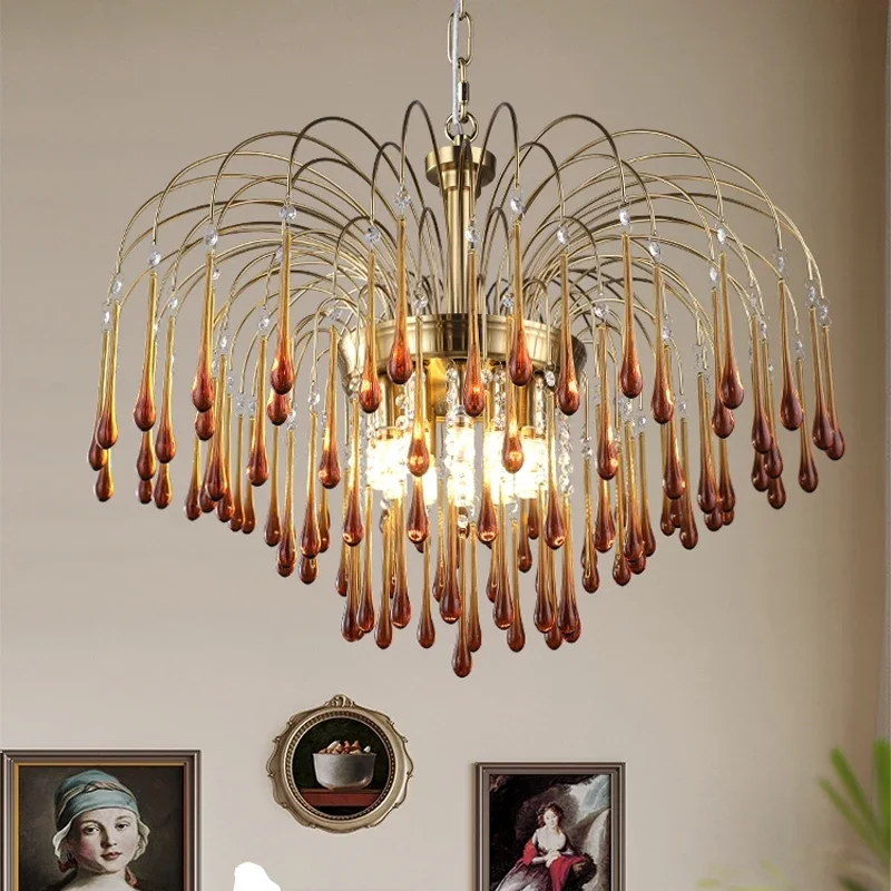 

Nordic Glass Ceiling Chandeliers Living Room Luxury Ceiling Hanging Lamp Dining Bedroom Lighting E14 Pendant Lamps