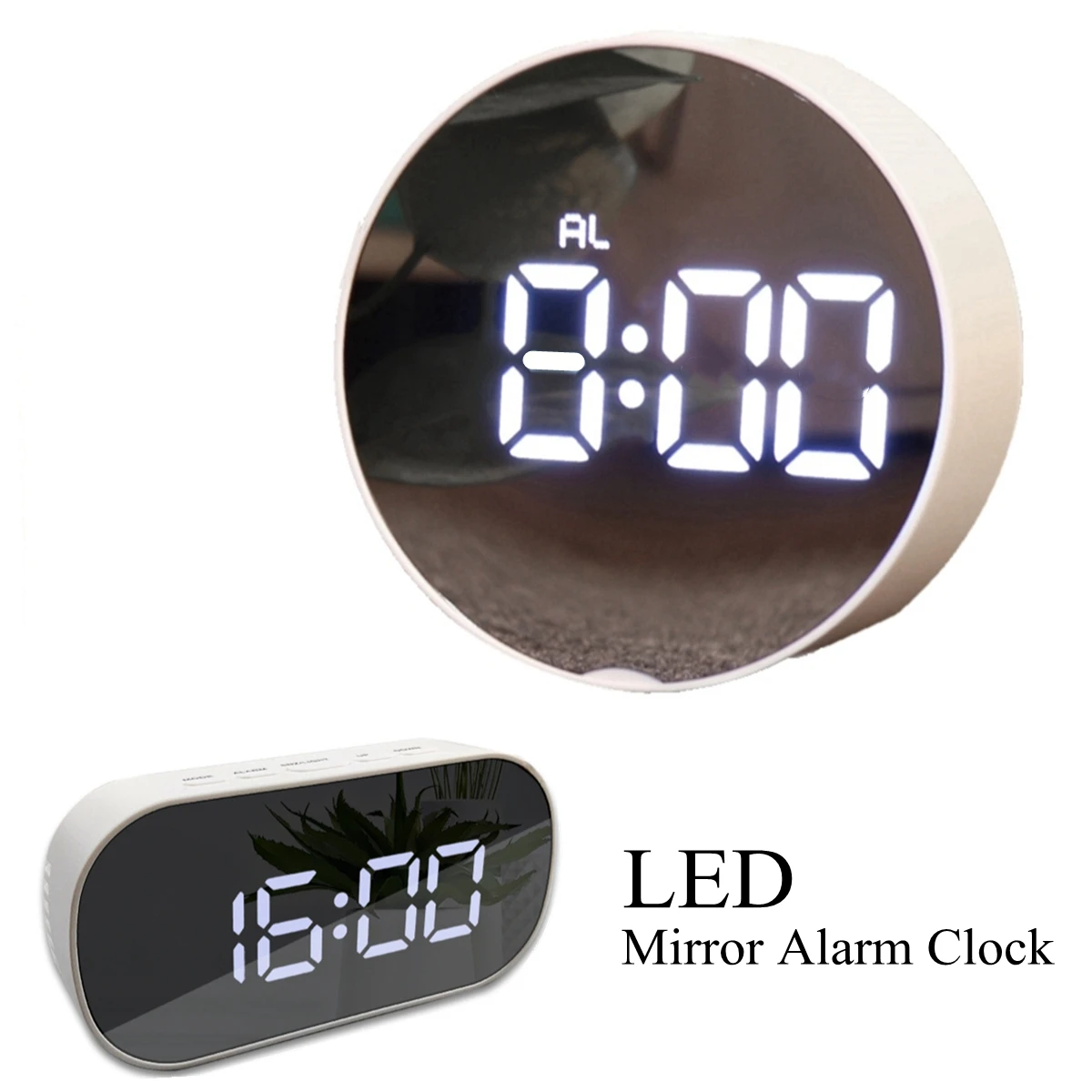 Lagre LED Display Digital Alarm Clock Electronic Desktop Clocks USB/AAA Powered 12/24Hr Switchable Home Table Decor