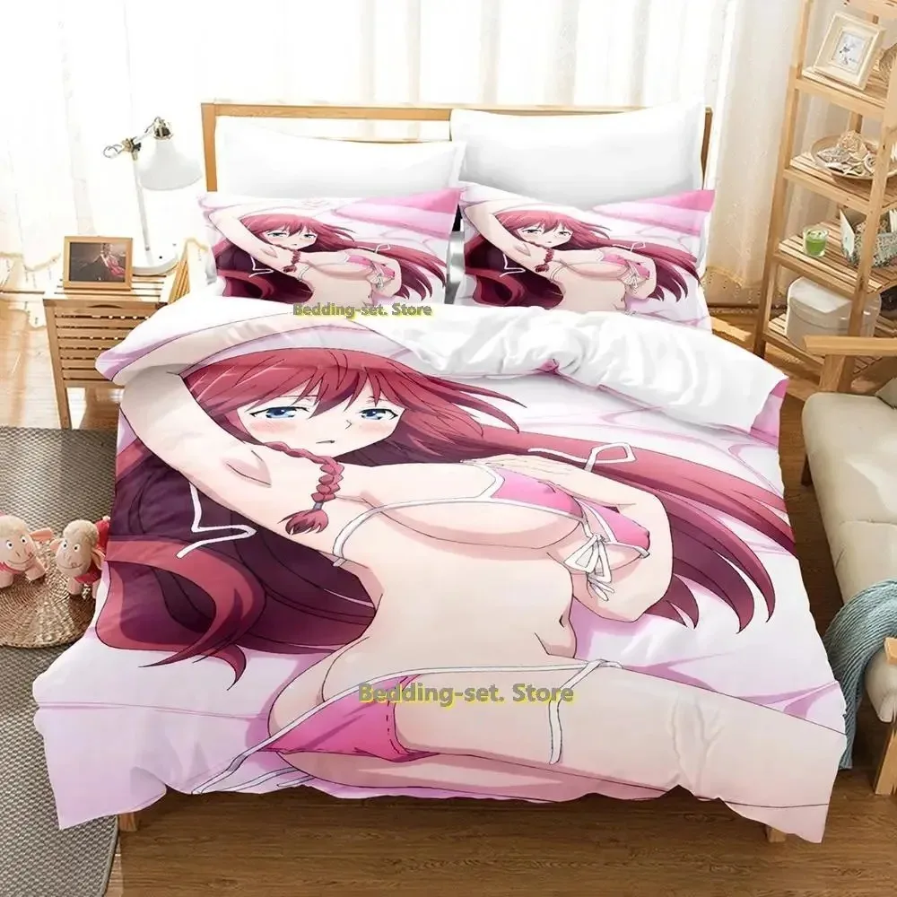 

New Lilith Asami Trinity Seven Bedding Set Single Twin Full Queen King Size Bed Set Adult Kid Bedroom Duvetcover Sets Anime Bed