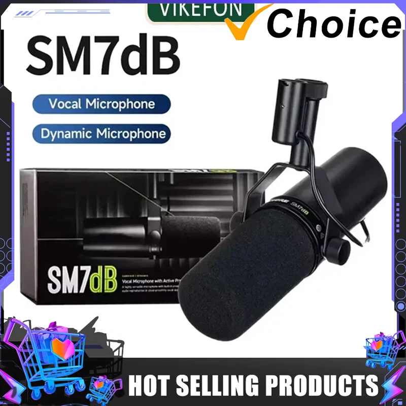 Opansten SM7DB Dynamic Microphone with Built-in Preamp Sm7dB Studio Optional Response Microphone SM7B 7B for Live Stage Recordin