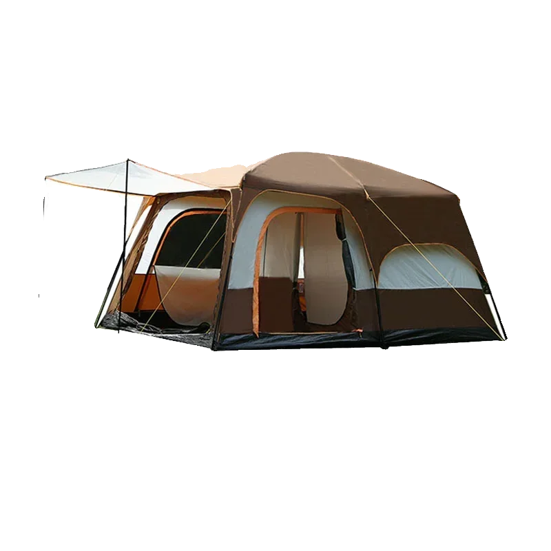 

Tent outdoor folding portable two bedroom one living room thickened rain and sun protection camping equipment