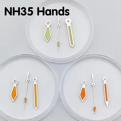 NH35 Hands Long Diamond Hands C3 Grade Luminous Hands NH35 Watch Replacement Parts Watch Hands For NH34 NH35 NH35 Movements