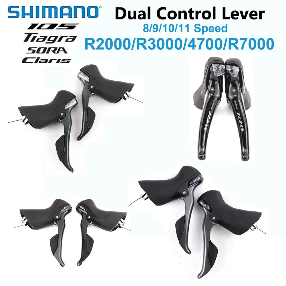 SHIMANO 105 Tiagra SORA CLARIS ST R7000 4700 R3000 R2000 Alavanca de controle duplo 2x11 2x10 2x9 2x8 Alavanca de mudança de velocidade Peças originais