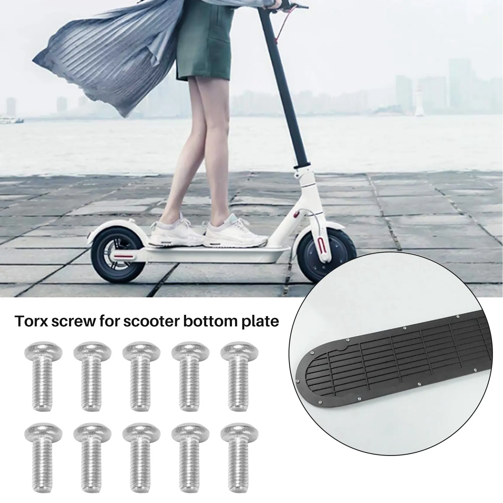 21Pcs for M365/Pro Electric Scooter Floor Anti-Theft Screw for Fixing the Battery Compartment