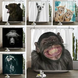 Funny Shower Curtain 3d Bath Curtains Monkey Orangutan Animal Printing Waterproof Polyester for bathroom Decor large 180x200cm