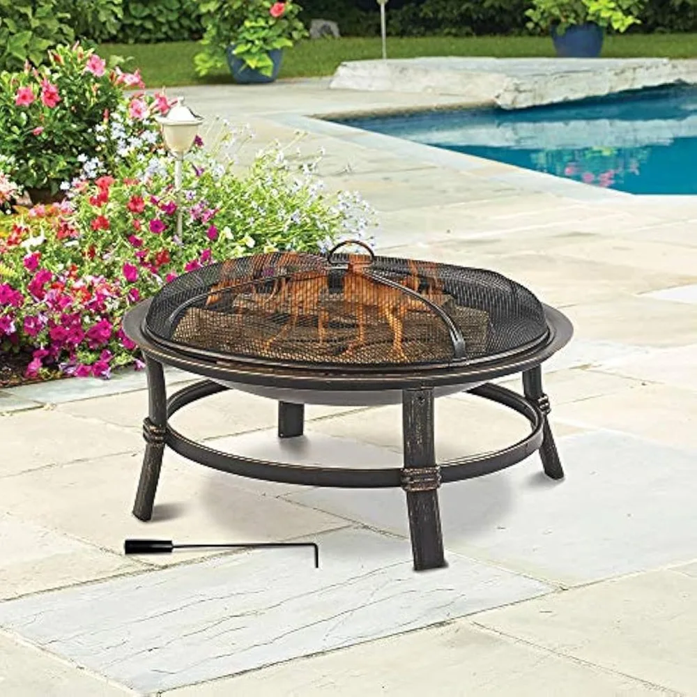 

WAD15121MT Brushed Copper Wood Burning Outdoor Firebowl