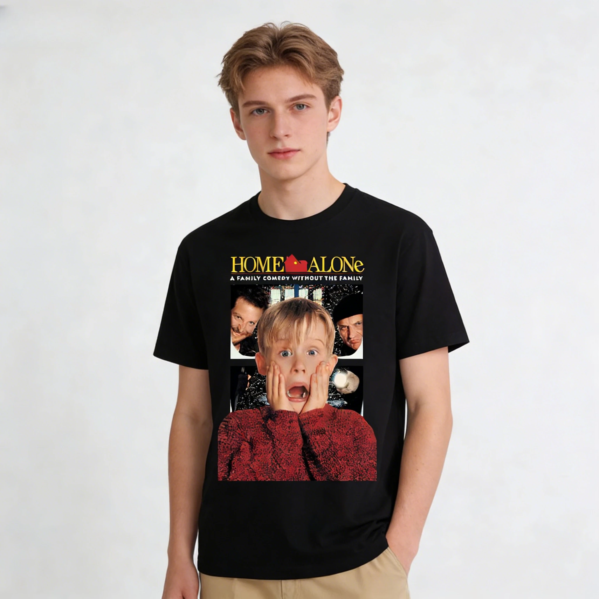 

Футболка с рисунком «Домой по одного» из фильма 2026, футболка с принтом Кевина, футболка в стиле Харадзюку High Street, летний женский и мужской повседневный топ