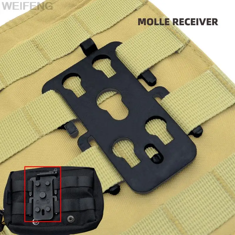 Tactical MOLLE Inserts&Receiver Modular Adapter Plate Magazine Pouch Connection Molle Attachment Adapter for Vest Belt