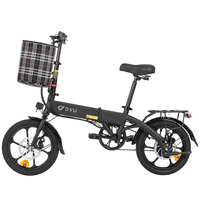 DYU A1F Pro Electric Bike 250W Folding Electric Bicycle 36V 7.5AH Lithium Battery Max Speed 25km/h 16 Inch Mini Assist Ebike