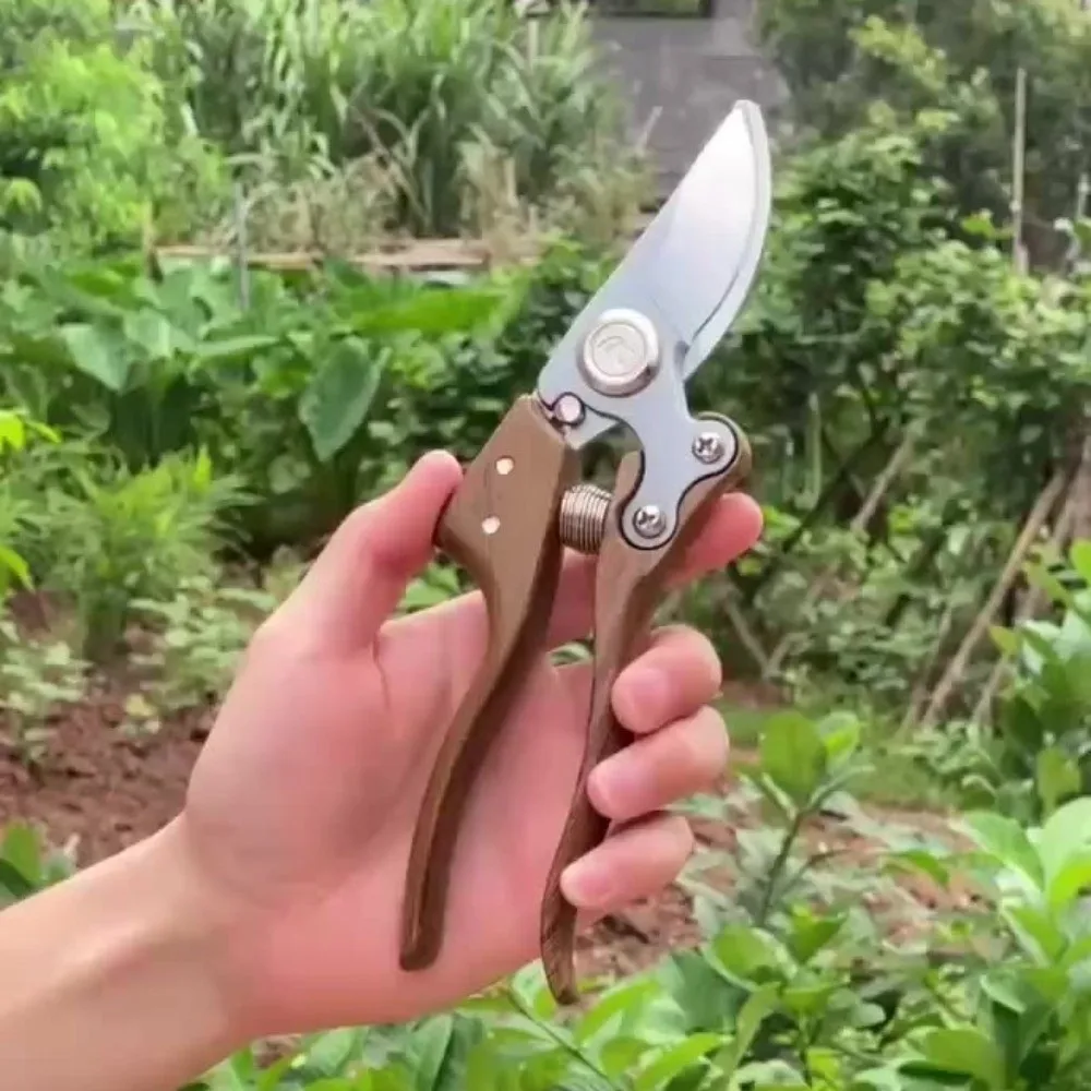 Gardening Tools Wood Grain Garden Pruner Heavy Duty Ergonomic Pruning Shears Durable Professional Garden Clippers Garden