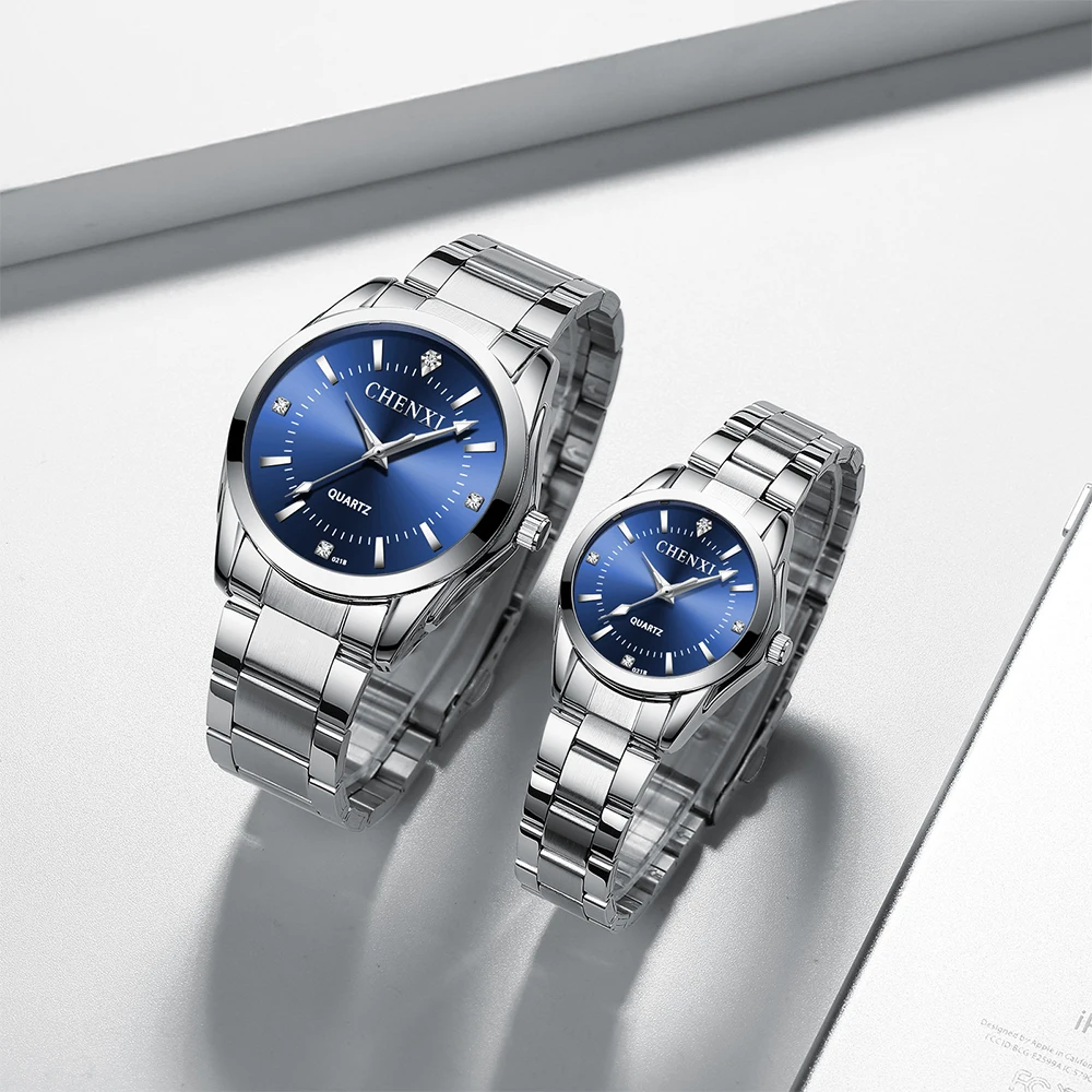 CHENXI Couple Watch Fashion Casual Watches For Woman Man Luminous Waterproof Quartz Wristwatches Couples Gifts