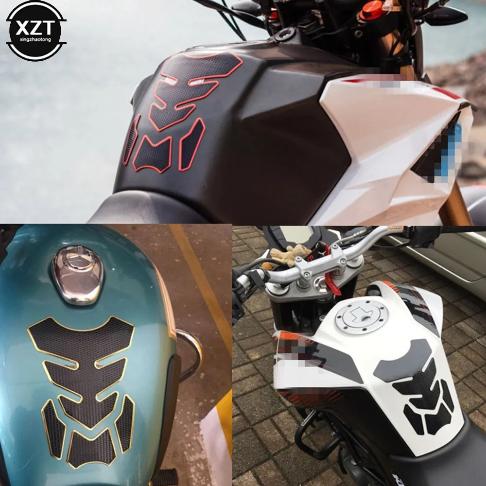 Motorcycle 3D Rubber Sticker Gas Fuel Oil Tank Pad Protector Cover Decals Case for Honda Yamaha BMW Kawasaki Suzuki