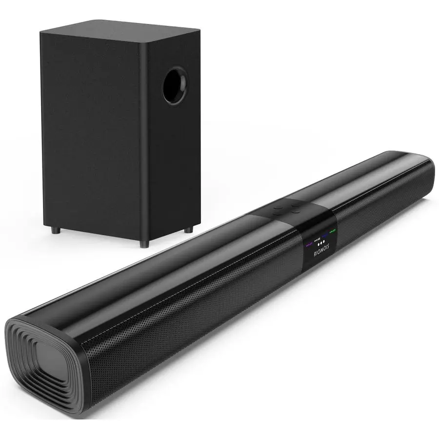 

Sound Bar for Smart TV with 5.25 Inch Subwoofer, 100W 24 Inch Soundbar for TV, TV Soundbar with Optical, ARC, AUX and Bluetooth
