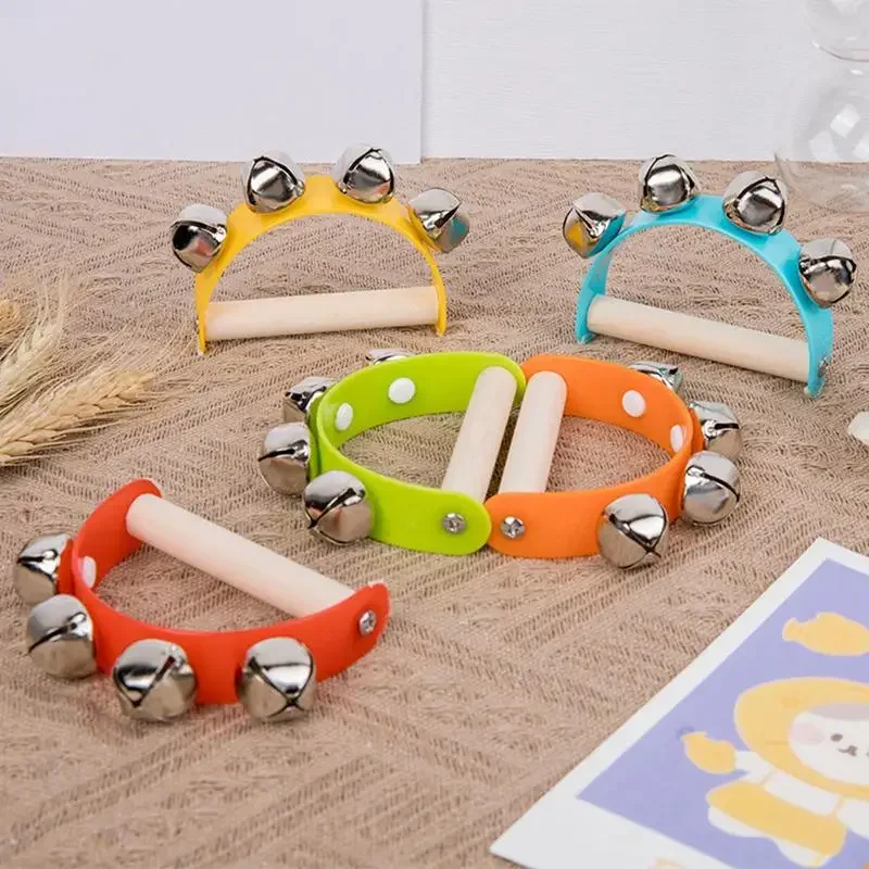 Instruments de musique en bois pour bébé, jouets pour enfants, éducation précoce, cloches à main, 1 pièce