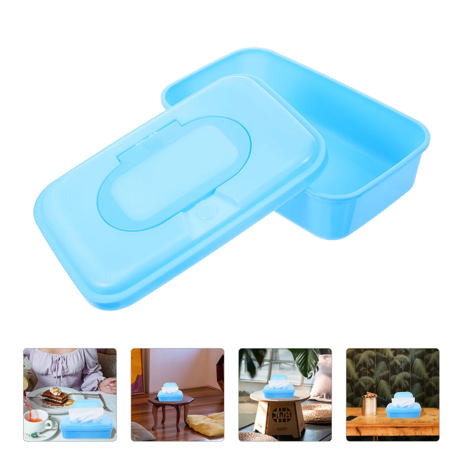 

Alipis 3Pcs Refillable PP Wipe Containers Travel Garbage Bin Holder for Bathroom Wipes Storage