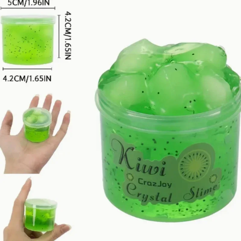 70ml Crystal Mud Pressure Reducing Toy Colored Mud Slime Children\'s DIY Pressure Reducing Toy Fruit Slices Colored Mud Clay