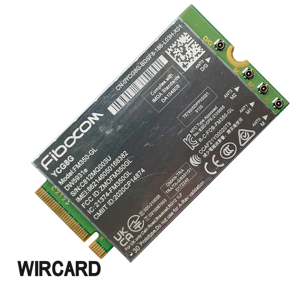 FM350-GL DW5931e DW5931e-eSIM 5G M.2 Module For  Latitude 7440 Latitude 5531 9330 3571 Laptop  5G Solution 5000 FM350- gl