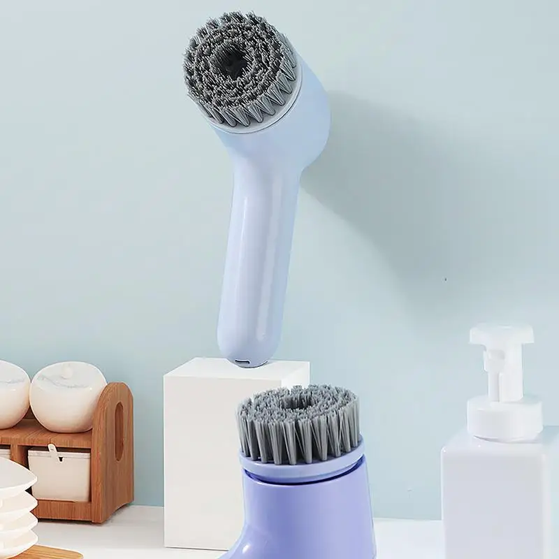 Electric Brush For Cleaning Bathroom Handheld Spin Scrubber Spin Scrubber With Replaceable Brush Heads Powerful Cleaning Brush