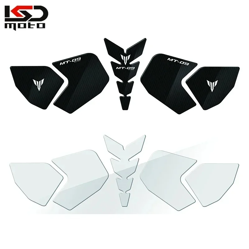 Motorcycle Tank Traction Pad Side Gas Knee Grip Protective Sticker Protector For FZ09 FZ 09 MT 09 MT09 2015 2013-2020
