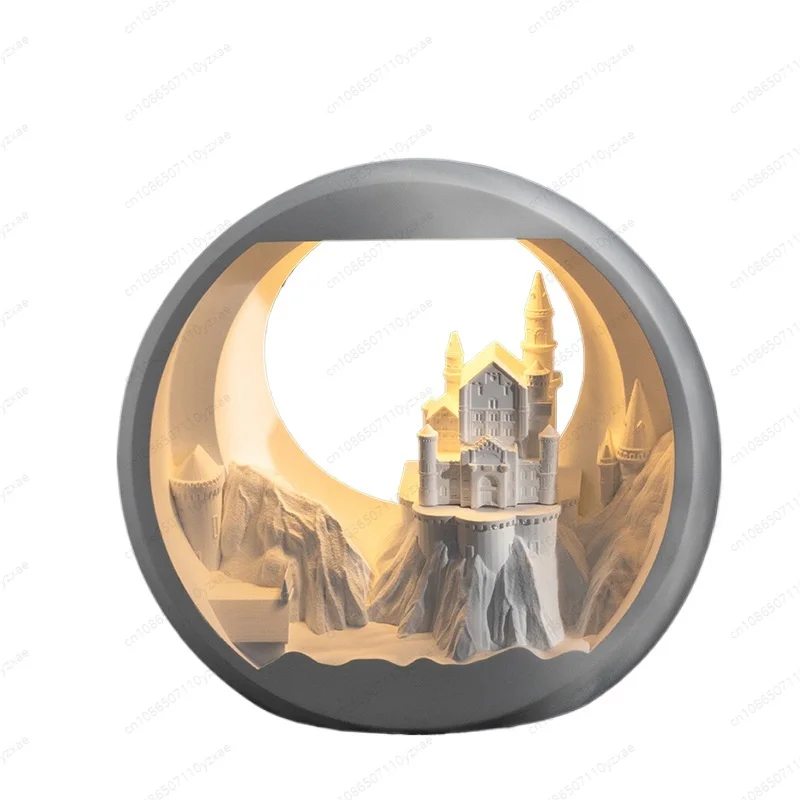 

Ночник и аромадиффузор «Сказочный замок» — светодиодная лампа-ночник с ротанговыми палочками, перезаряжаемый, декоративный подарок