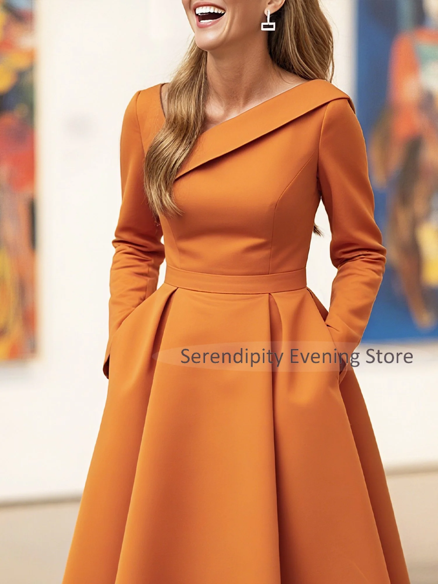 Vestidos de madre de la novia con cuello asimétrico personalizado para boda, vestido de noche elegante, vestidos de graduación para mujer, traje para evento nupcial