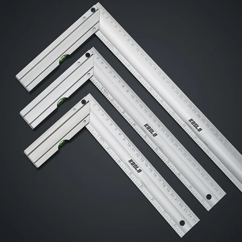 

1Pc L Shaped Ruler, Aluminum Alloy Straight Edge Ruler, Right Angle Measuring Gauge, Woodworking 90 Degree Square Layout Tool