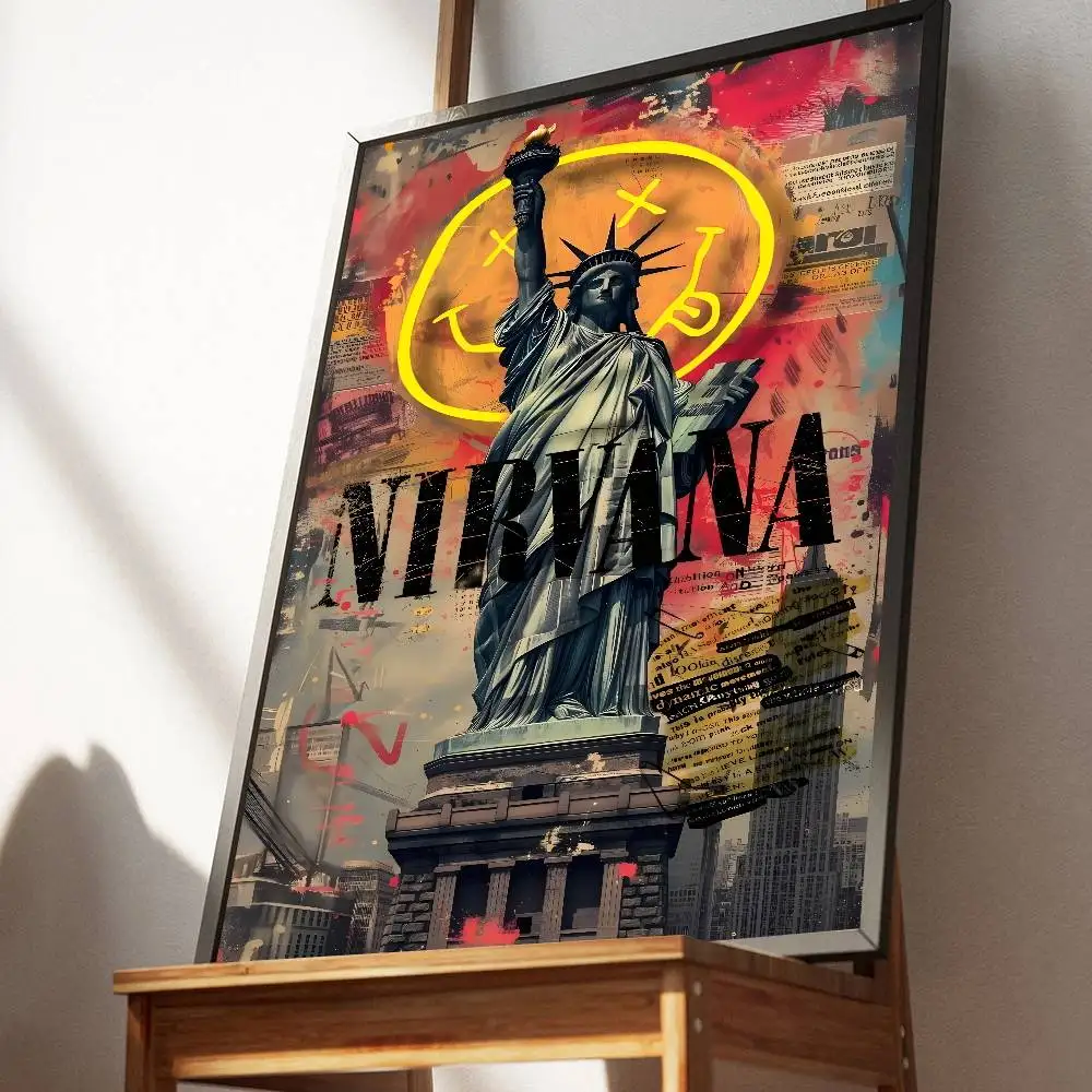 Rock Band A-N-Nirvana Poster And Prints Wall Art Pictures For Modern Bedroom Game Room Home Decor view 4